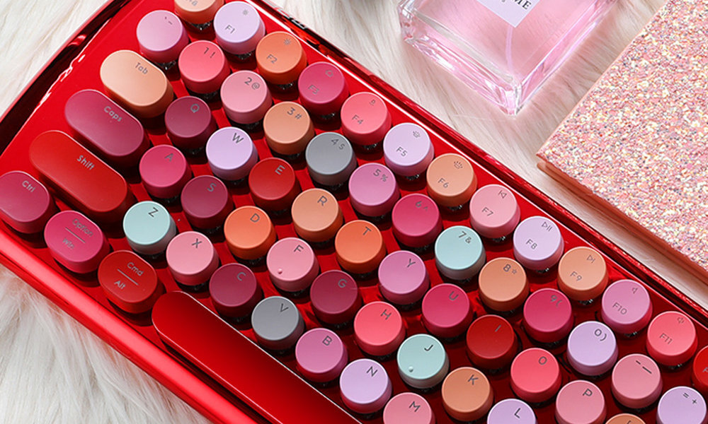 Klawiatura MOFII Lusc 84 klawisze z niebieskimi przełącznikami, krótszy czas reakcji, N-key rollover, blokada klawisza Windows