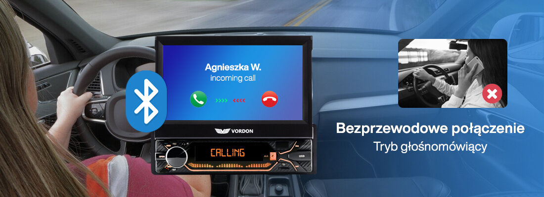Radio samochodowe VORDON HT-520 - bluetooth
