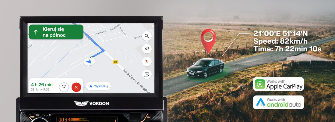 Radio samochodowe VORDON HT-520 - gps