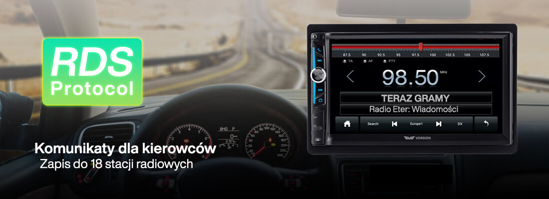 Radio samochodowe VORDON HT-760 - rds