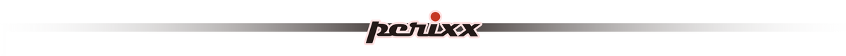 Logo z napisem \'perixx\' umieszczone na tle z gradientem od białego do szarego.