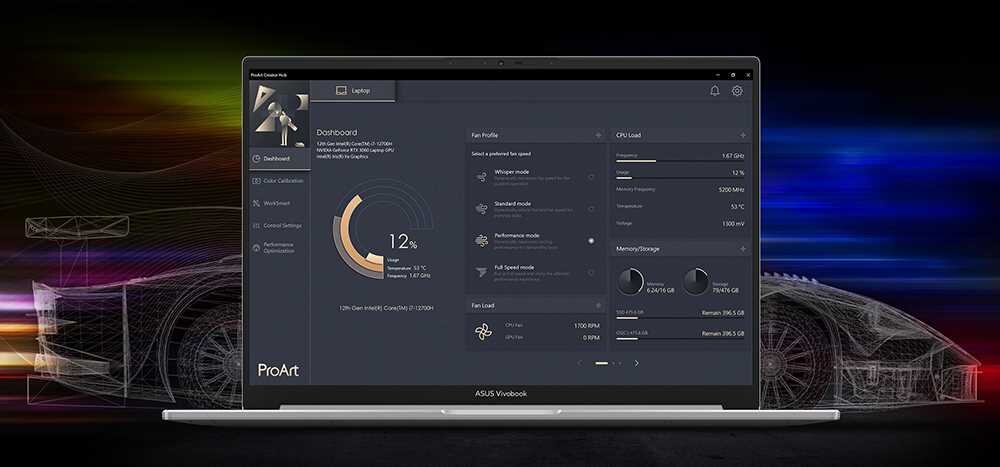 Laptop ASUS VivoBook Pro N7401ZE - ASUS ProArt Creator Hub 