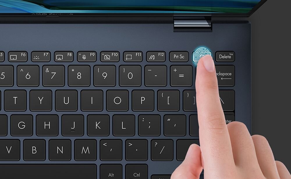 Laptop ASUS ZenBook S 13 Flip OLED - czytnik linii papilarnych