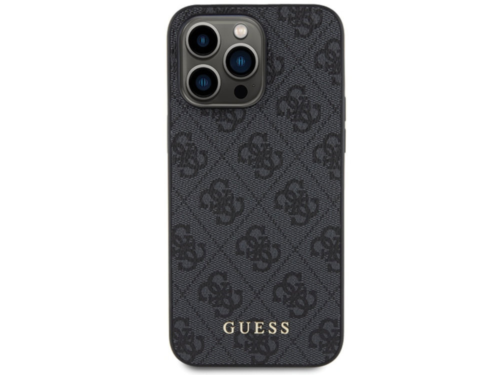 GUESS 4G Metal Gold Logo podniesione krawędzie chronią ekran i aparat przed zarysowaniami i uderzeniami Solidna konstrukcja