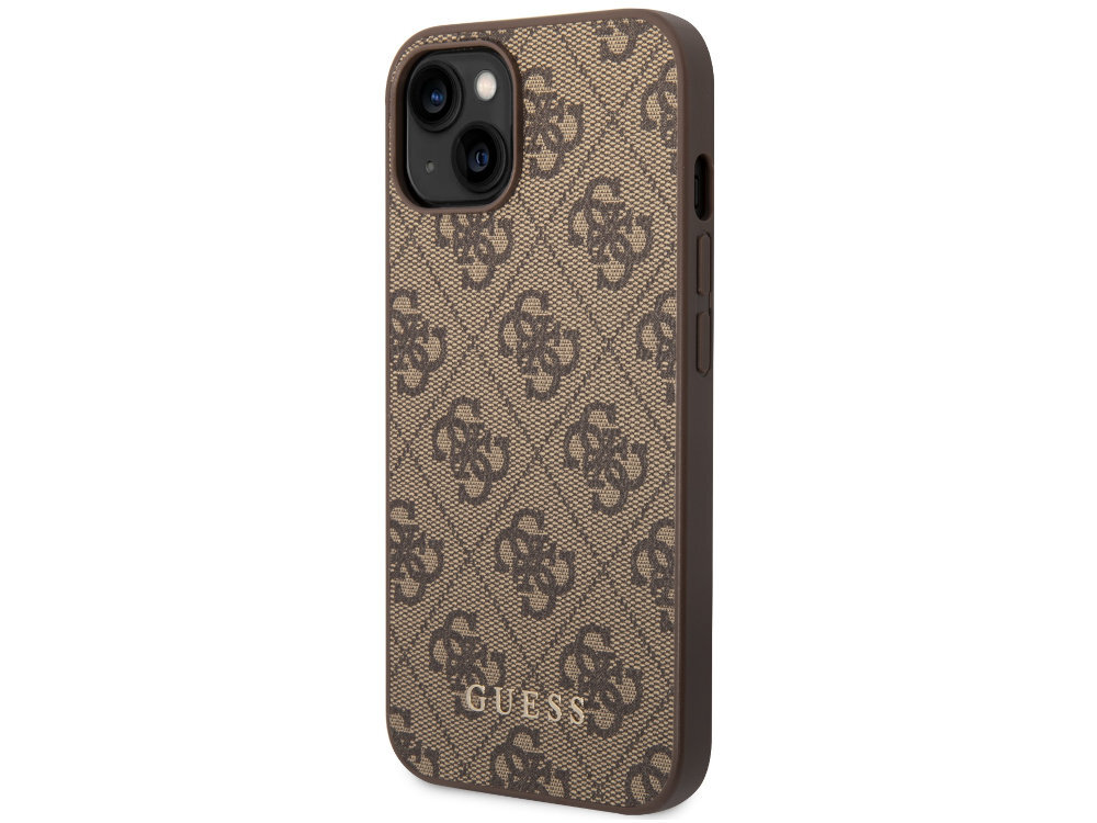 GUESS 4G Metal Gold Logo podniesione krawędzie chronią ekran i aparat przed zarysowaniami i uderzeniami Solidna konstrukcja