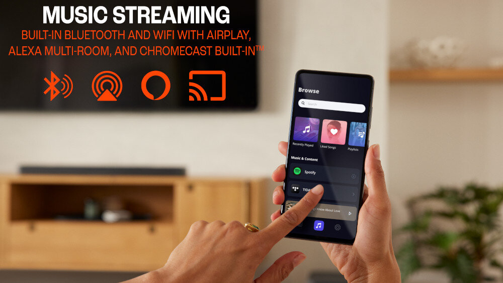 Soundbar JBL Bar 1000  - łączność bezprzewodowa