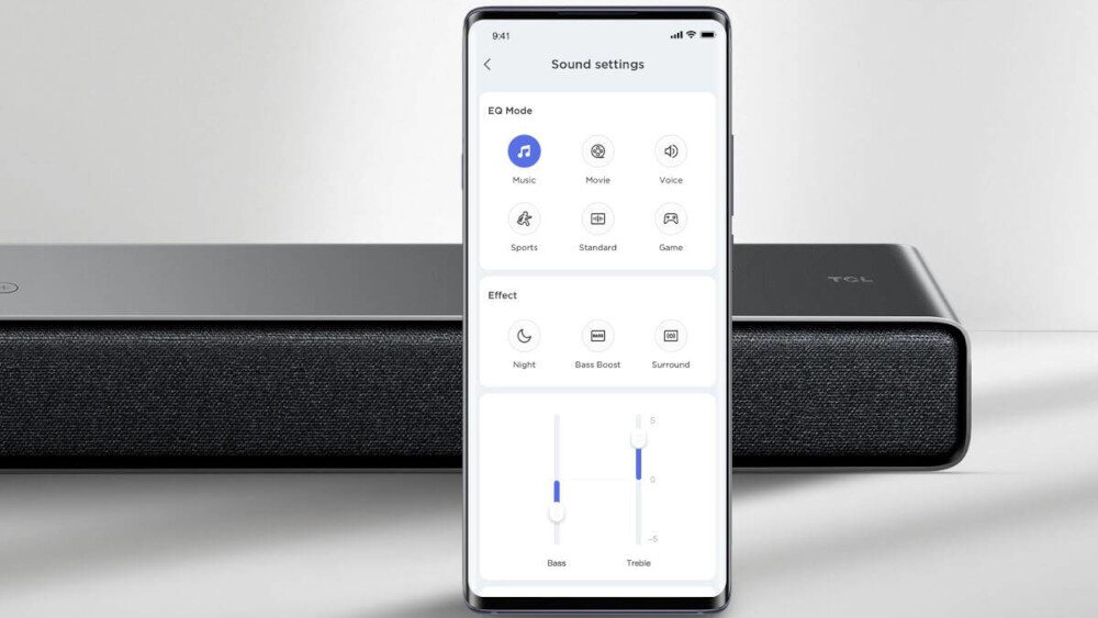 Soundbar TCL P733W  - aplikacja