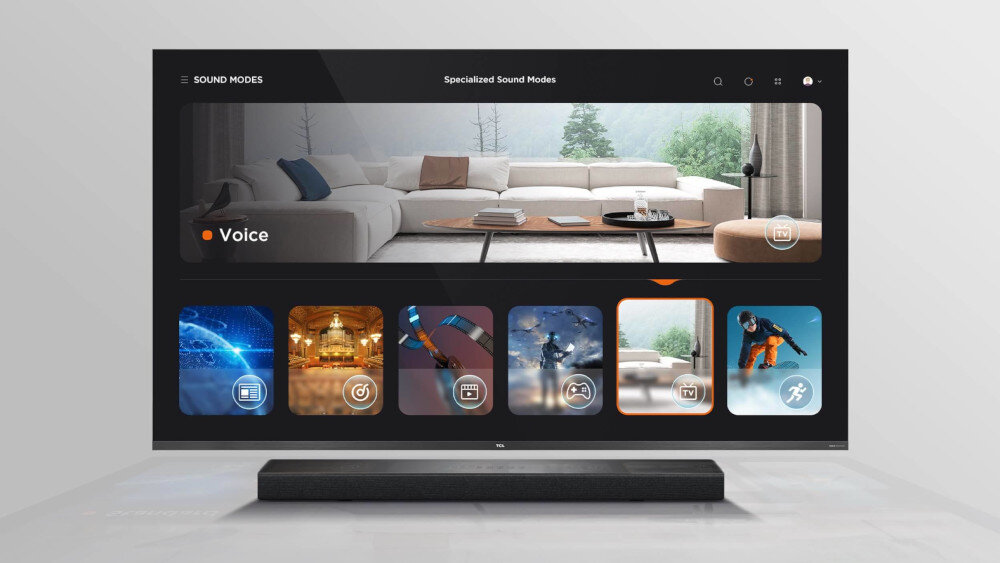 Soundbar TCL P733W  - tryby dźwięku