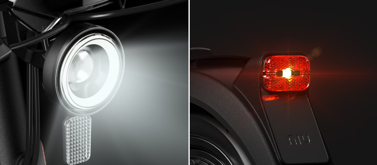 Hulajnoga elektryczna NIU KQI3 Pro oświetlenie lampy