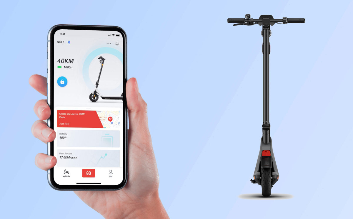 Hulajnoga elektryczna NIU KQI2 Pro aplikacja smartfon mobilność zabezpieczenia blokada