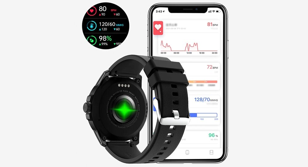 Smartwatch KUMI GW2 zdrowie
