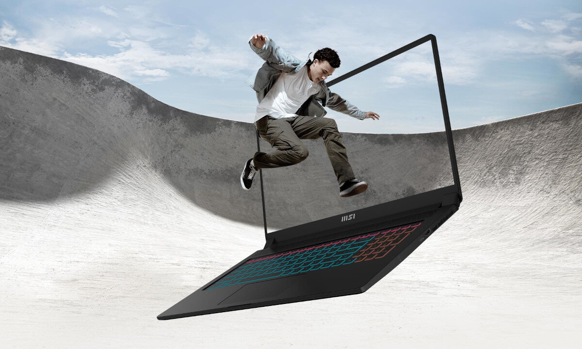 Laptop MSI Stealth 17M stylowy wyglad