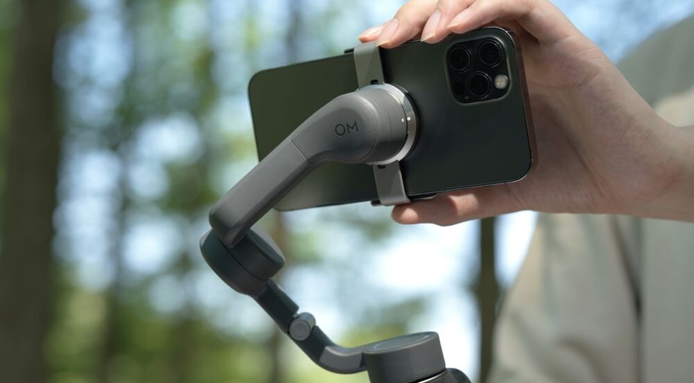 Gimbal DJI Osmo Mobile 6  fotografia stabilizacja nagrywanie żyroskop uchwyt zasilanie ładowanie bateria tryby przyciski złącza porty kompatybilność udźwig wykonanie pojemność 