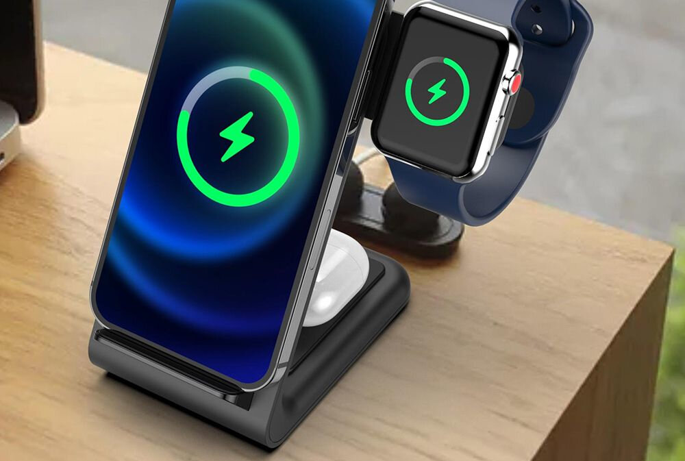 Ładowarka indukcyjna TECH-PROTECT QI15W A20 jakość wykonanie lekkie niewielki rozmiar kompaktowe wymiary