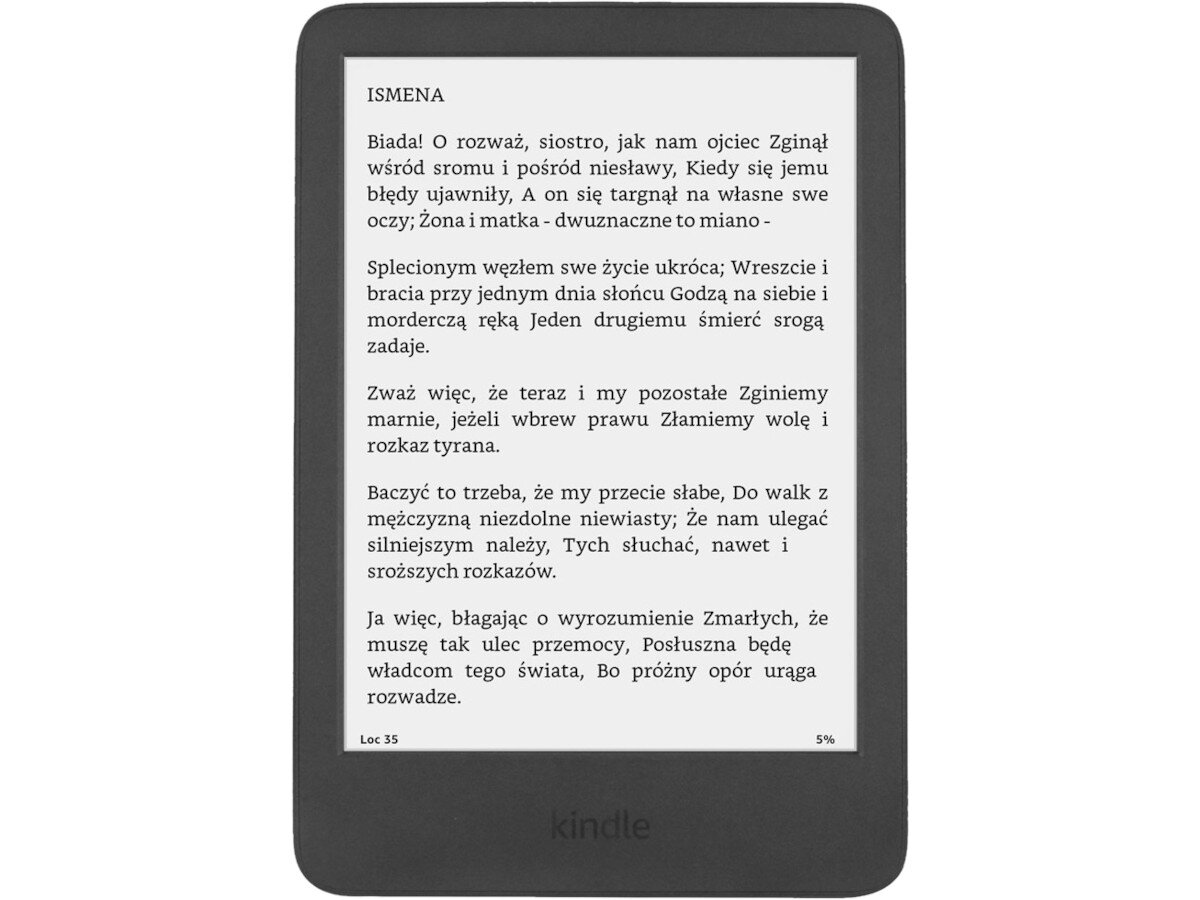 Czytnik E-Bookow AMAZON Kindle 11 Czarny komfortowy rozmiar ekranu