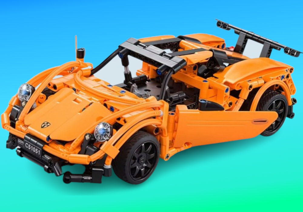 Klocki plastikowe CADA deTECH Porsche 918 Zdalnie sterowane zabawa kreatywność tworzenie sterowanie