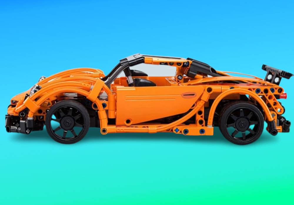 Klocki plastikowe CADA deTECH Porsche 918 Zdalnie sterowane zabawa kreatywność tworzenie sterowanie