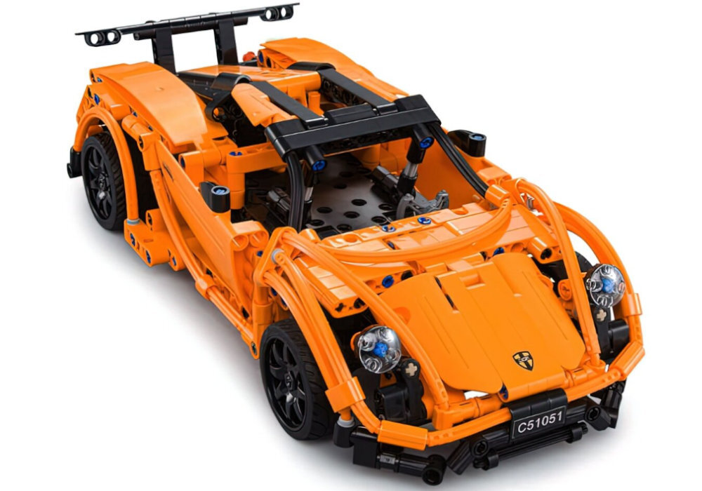 Klocki plastikowe CADA deTECH Porsche 918 Zdalnie sterowane zabawa kreatywność tworzenie sterowanie