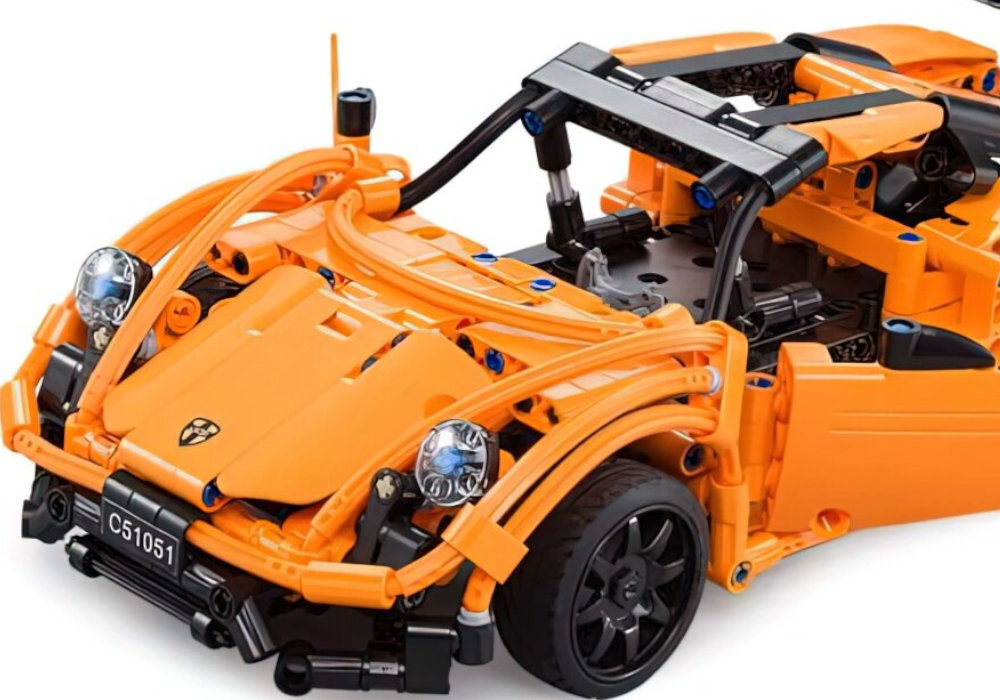 Klocki plastikowe CADA deTECH Porsche 918 Zdalnie sterowane zabawa kreatywność tworzenie sterowanie