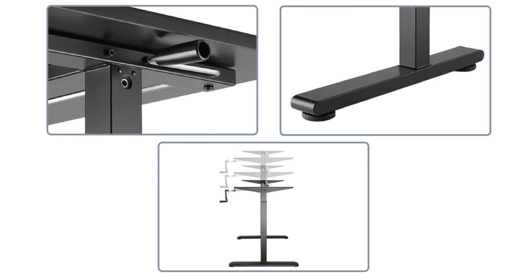 Biurko UP UP Loki blat ekologiczna płyta wiórowa stalowa solidna rama 