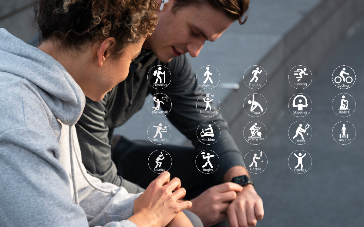 smartwatch BEMI CID2 czarny wysuwane menu uklad