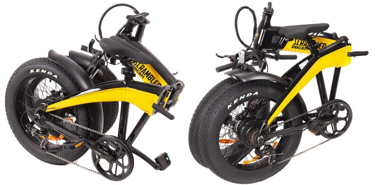 SCRAMBLER DUCATI SCR-E, składany e-fat 20 zlozony