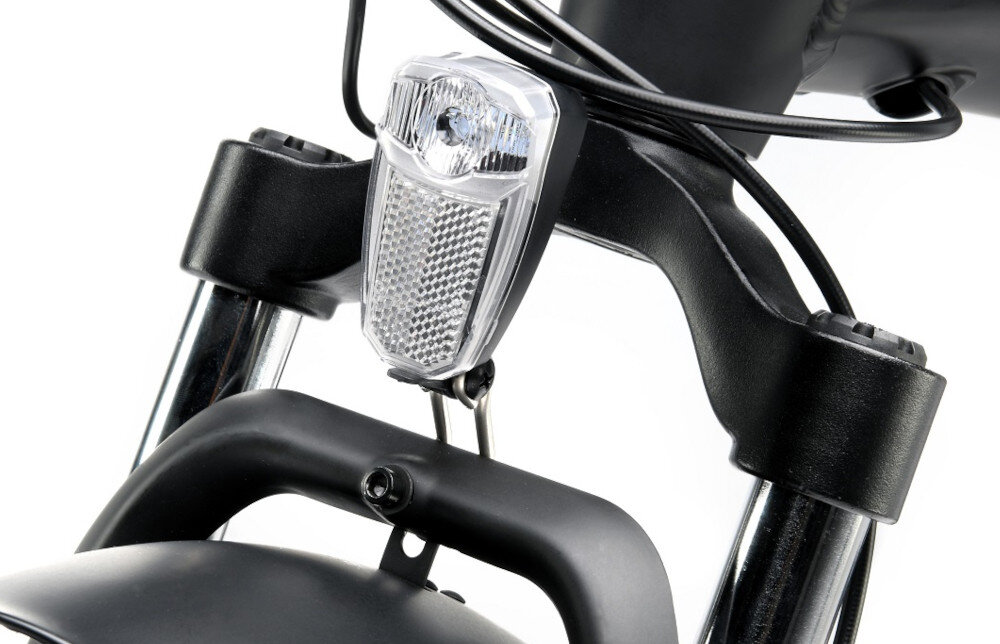 Rower elektryczny DUCATI Scrambler SCR-E GT U17 20 cali Czarno-czerwony bezpieczenstwo oswietlenie przednie i tylne LED doskonala widocznosc i bezpieczenstwo na drodze