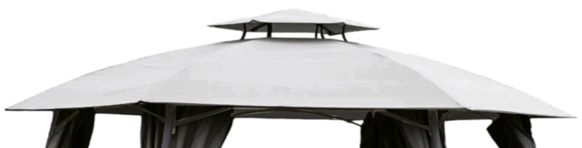 Pawilon ogrodowy MIRPOL Gavi 2 Grafitowy, dach, cyrkulacja, powietrze, temperatura, na białym tle część zadaszenia pawilonu