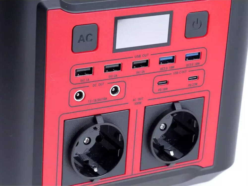 Stacja zasilania DEDRA DEZS0300 296Wh Bank energii porty gniazda wejścia oświetlenie