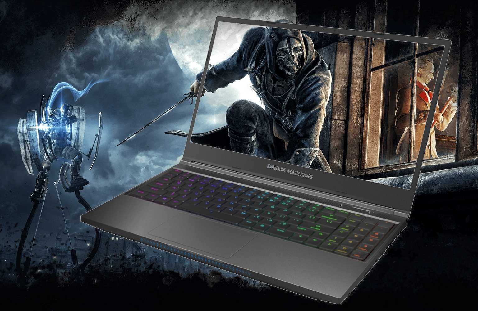 Laptop DREAMMACHINES RT3080 - Wyglad ogólny opis