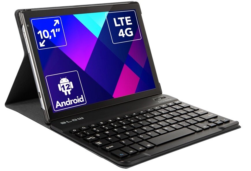 Tablet BLOW Platinum Tab V22 10.1 4/64 GB LTE Wi-Fi Szary GPS android multi-Touch ekran rozdzielczość przekątna wymiary waga aparat Autofocus mikrofon karta graficzna praca rozrywka procesor głośnik akumulator pamięć RAM