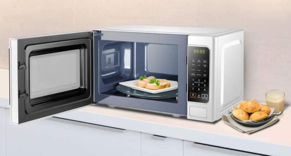 TOSHIBA MM-EM20P(WH) kuchenka gotowanie stylowy design wykończenia ciemna kolorystyka eleganckie funkcjonalne urządzenie