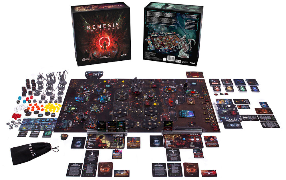 Gra planszowa REBEL Nemesis: Lockdown 2001482 pracownik baza mars wrogie organizmy kosmos