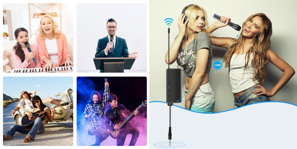 System bezprzewodowy PULUZ PU628B poruszanie sie dynamika wystepy publicznosc