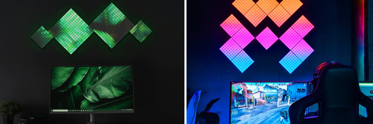 Panel świetlny LED TWINKLY Squares TWQ064STW-07-BEU Wi-fi gładkie modułowe blueooth wifi asystenci głosowi