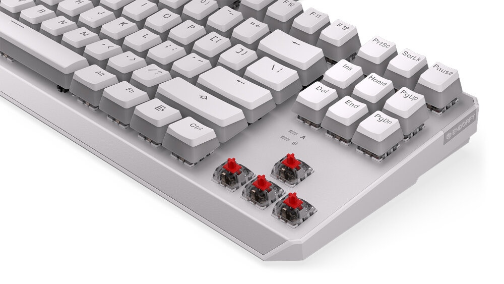 Klawiatura ENDORFY Thock TKL Pudding Onyx White Kailh PRZEŁĄCZNIKI KLIKNIĘCIA ŻYWOTNOŚĆ WYTRZYMAŁOŚĆ