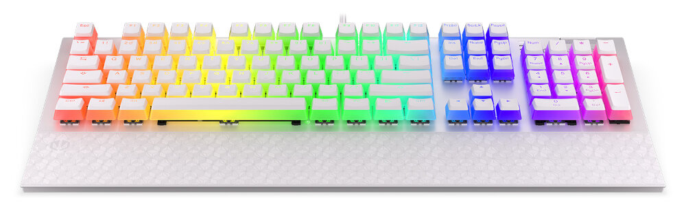 Klawiatura ENDORFY Omnis Pudding Onyx White Kailh RGB gumowym nóżki wygodna ergonomiczna