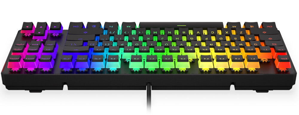 Klawiatura ENDORFY Thock TKL Pudding Kailh RGB double shot mleczno-czarne klawisze materiał PBT