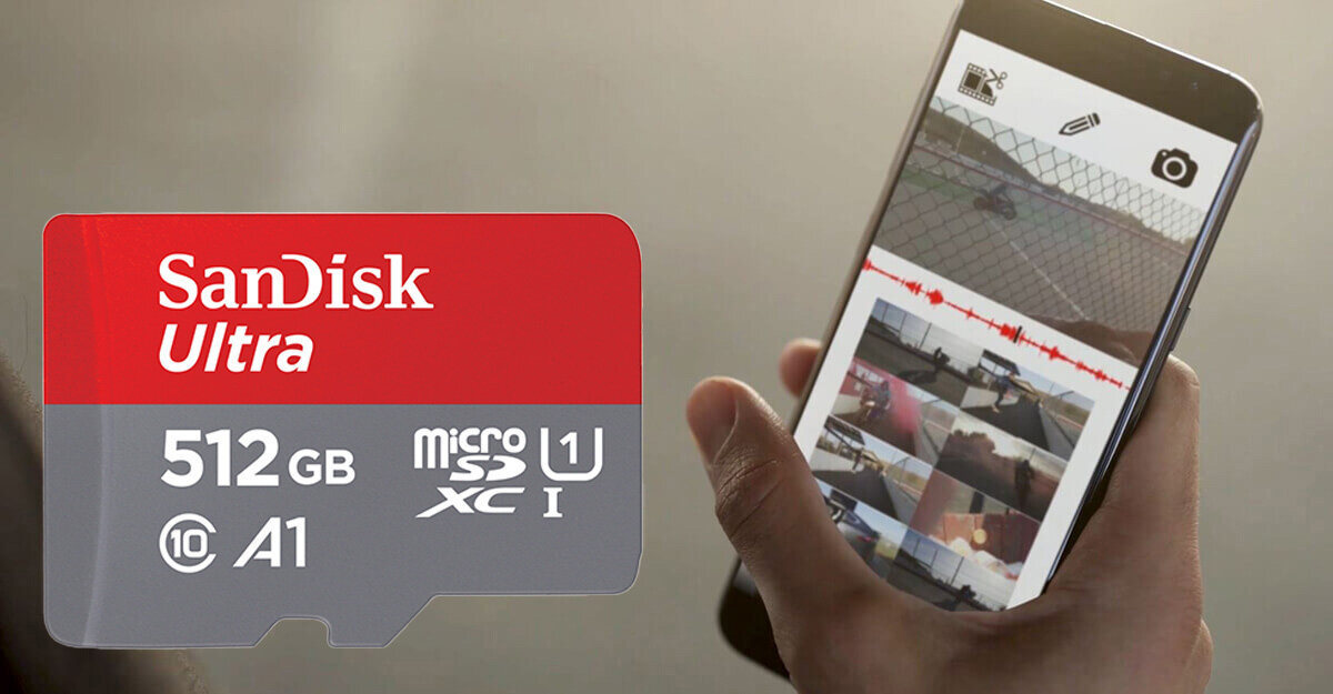 SanDisk Ultra MicroSDXC 512GB + Adattatore SD – Classe 10, UHS-I, 100MB/s