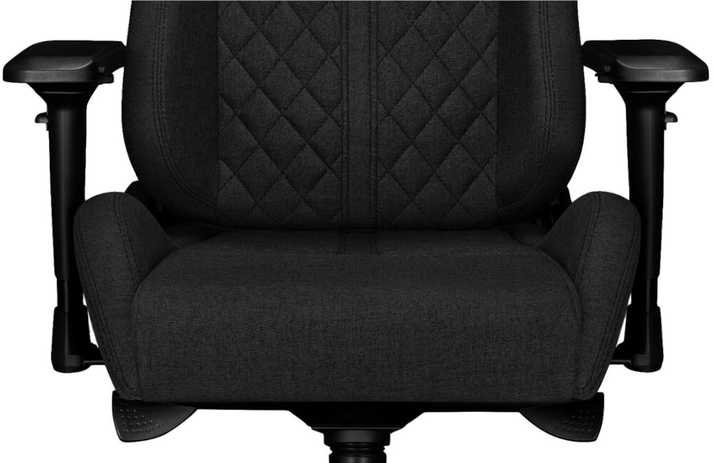 Fotel YUMISU 2050 Czarny tkanina obicie przeszycia