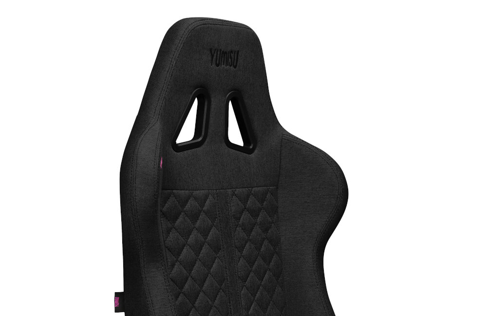 Fotel YUMISU 2050 Czarny tkanina siedzisko przeszycia odpornosc