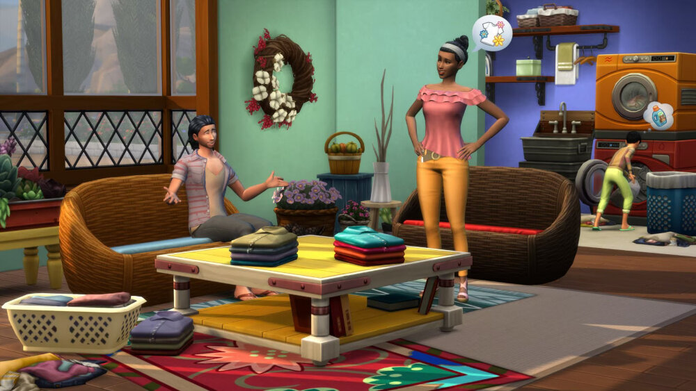 Kod aktywacyjny The Sims 4: Wielkie pranie DLC wiejska chata stolik kawa