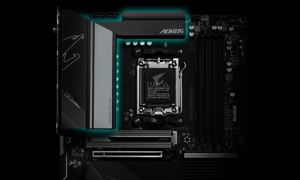 Plyt glowna GIGABYTE X670 Aorus Elite AX utrzymywanie odpowiednich temperatur
