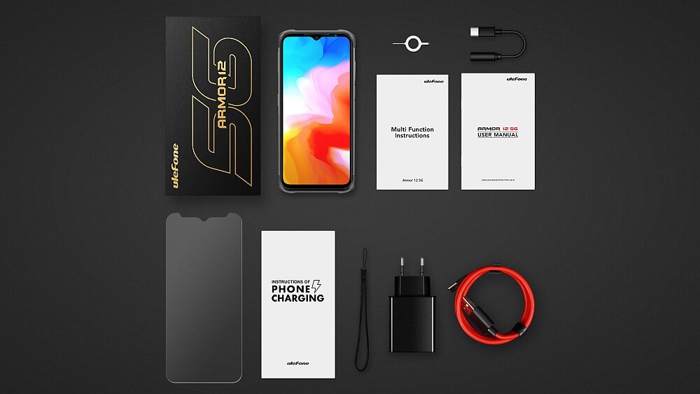 Smartfon ULEFONE Armor 12  ekran bateria wydajność aparat sterowanie pamięć ram procesor obudowa porty ładowanie muzyka głośniki dźwięk pojemność rozdzielczość opis dane zestaw 