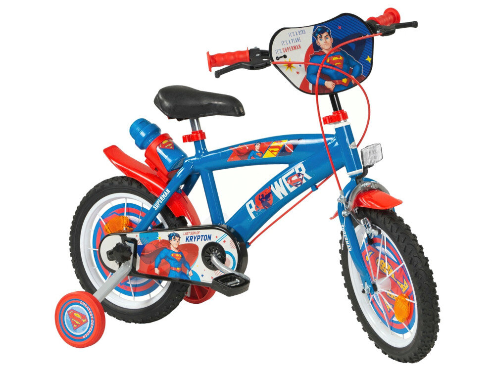 Rower dziecięcy TOIMSA Superman 14 cali dla chłopca w żywej kolorystyce Superman