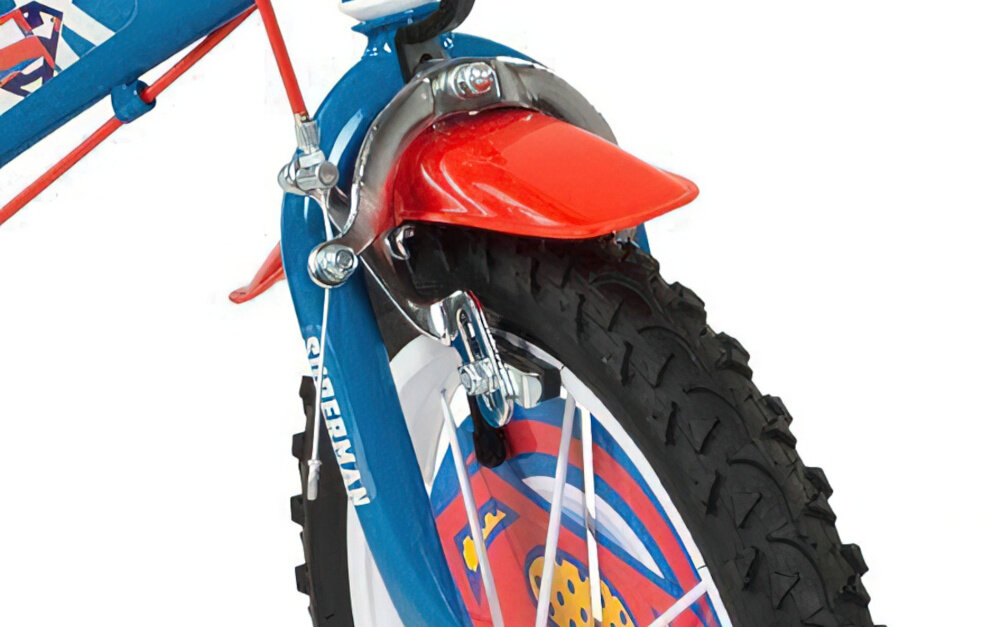 Rower dziecięcy TOIMSA Superman 14 cali  dla chłopca hamulce przedni Caliper tylny bębnowy niezawodne lekkie