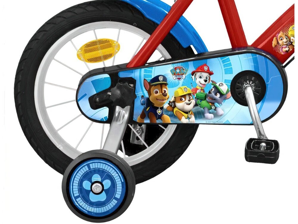 Rower dziecięcy NICKELODEON Psi Patrol 14 cali dla chłopca 14-calowe koła dla dzieci w wieku od 4 do 6 lat boczne kółka łańcuch stylowa osłona