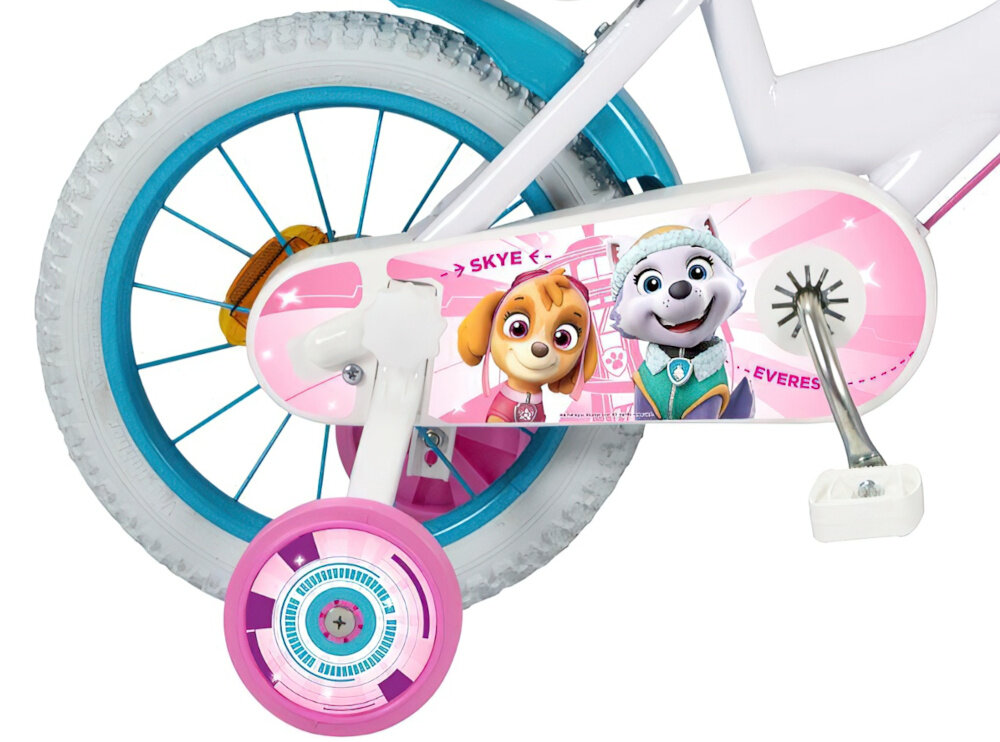 Rower dziecięcy NICKELODEON Psi Patrol 16 cali dla chłopca 14-calowe koła dla dzieci w wieku od 4 do 6 lat boczne kółka łańcuch stylowa osłona