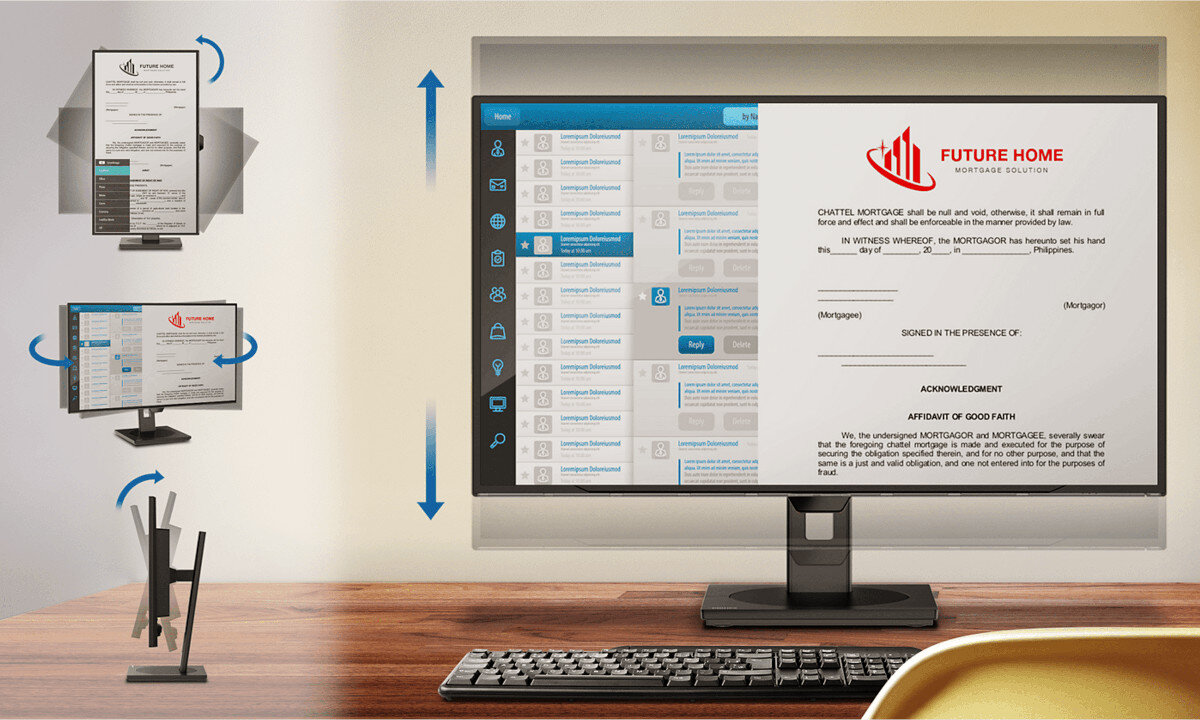 Monitor PHILIPS 275S9JAL regulacja podstawa
