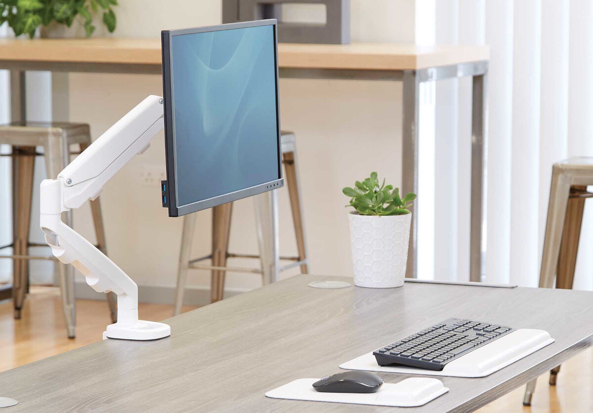 Uchwyt do monitora FELLOWES Eppa 9683201 39 cali Biały wytrzymałość materiały wykonanie